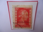 Stamps Argentina -  Eva Perón (1919-1952) - (También llamada como María Duarte  de Perón)- Sello Sobreimpresión: Oficial