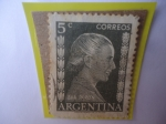 Stamps Argentina -  Eva Perón (1919-1952)- (También llamada:Eva María Duarte  de Perón)-Sello de 5 Ctvs.