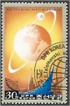Stamps North Korea -  Konstantin Tsiolkovsky, Tierra, sputnik