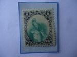 Stamps Guatemala -  Quetzal Guatemalteco-(Pharomachius mocinno)- Sello de 1 Ctv, año 1878.