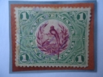 Sellos de America - Guatemala -  Escudo de Armas-Símbolo Nacional-(La identidad del Pájaro es Quetzal Resplandeciente)-Año 1902