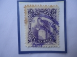 Stamps Guatemala -  Quetzal (Pharomachius mocinno)- Sello de 2 Ctv, año 1957