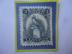 Stamps Guatemala -  Quetzal (Pharomachius mocinno)- Sello de 3 Ctv, año 1957