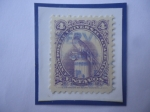 Stamps Guatemala -  Quetzal (Pharomachius mocinno)- Sello de 4 Ctv, año 1960