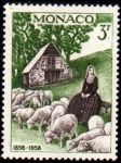 Sellos de Europa - Mnaco -  Centenario aparicion de la Virgen de Lourdes-1958