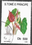 Stamps S�o Tom� and Pr�ncipe -  Flores (1993), Anturius