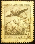 Sellos de America - Argentina -  Avión sobre los Andes