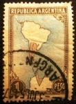 Stamps Argentina -  Mapa Antártico de Argentina 