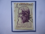 Stamps Argentina -  Rabindranath Tagore (1861-1941)-Poeta bengalí y Premio Novel de Literatura (1913)-Centenario de su N
