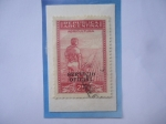 Stamps Argentina -  Agricultura-Agricultor-Productos del pías- Sello Sobrestampado con Servicio Oficial,de 25Ct.año 1936