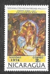 Stamps Nicaragua -  955 - 500 Aniversario del Nacimiento de Michelangelo Buonarroti