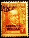 Stamps Argentina -  Domingo F. Sarmiento. Sellos Oficiales 