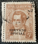 Stamps Argentina -  Mariano Moreno.  Servicio Oficial 