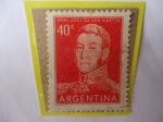 Stamps Argentina -  José Francisco de San Martín (1778-1850)- Serie:Personalidades-Sello de 40 Ctvs. del año1956.
