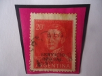Stamps Argentina -  José de San Martín (1778-1850)- Serie:Oficial- Sello sobreimpreso con Servicio Oficial, de laño 1956