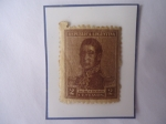 Stamps Argentina -  General José de San Martín (17778-1850)-Serie:General José de San Martín-Sello de 2 Ctvs, año 1918.