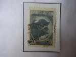 Stamps Argentina -  Ganadería - Toro de Gran Tamaño - Sello de 20 Ctvs. año 1945.