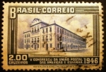 Sellos de America - Brasil -  Congreso Postal de las Américas y España  