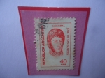 Sellos de America - Argentina -  José Francisco de San Martín (1778-1850)-Serie:Generales-Sello, 40 $L Peso Ley Argentino.Año 1977.