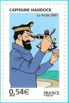 Sellos de Europa - Francia -  Personajes de Tintín - El Capitán Haddock
