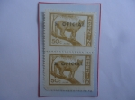 Stamps Argentina -  Puma (Felis concolor)- Sello Sobrestampado con 
