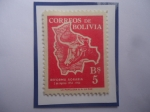 Sellos del Mundo : America : Bolivia : Reforma Agraria- 2 de Agosto 1953/54- Sello de 5 Boliviano de Bolivia, año1954.