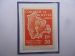 Stamps Bolivia -  Reforma Agraria- 2 de Agosto 1953/54- Sello de 30 Boliviano de Bolivia, año1954.