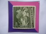 Stamps Ecuador -  Arte Colonial. Quito- Serie: Virgen de Quito- Sello de 5 Ctvs. Año 1959.