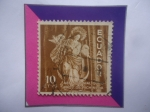Stamps Ecuador -  Arte Colonial. Quito- Serie: Virgen de Quito- Sello de 10 Ctvs. Año 1959.