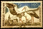 Stamps France -  Protección de la naturaleza. Cigüeñas de la Alsacia 