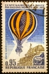 Sellos de Europa - Francia -  Centenario del correo en globo 