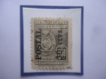 Stamps Ecuador -  Timbre Servicio Consular Ecuatoriano a Sello Postal- Sello de 0,50 año 1954.