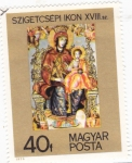 Stamps Hungary -  PINTURA- la virgen y el niño