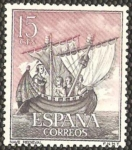 Sellos del Mundo : Europa : España : 1599 - Homenaje a la Marina Española, Nave medieval