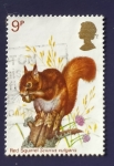 Stamps : Europe : United_Kingdom :  837 Ardilla roja