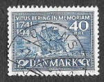 Stamps : Europe : Denmark :  279 - Barco (En Memoria de Vitus Jonassen Bering)