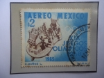 Sellos de America - Mxico -  XIX Juegos Olímpicos 1965- Figuras de Arcilla-Sello de 2$ Pesos Mexicano, año1985.