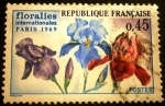 Stamps France -  Certamen Internacional de Flores en Paris 
