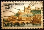 Stamps France -  Congreso Nacional de Sociedades Filatélicas. La catedral y el puente viejo de Béziers