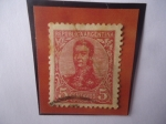 Stamps Argentina -  José de san Martín (1778-1850)-Serie:General San Martín (1908-1909)-Sello de 5 Ctvs. Año 1908 