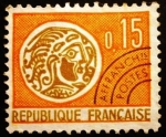 Sellos de Europa - Francia -  Moneda gala (Celtic Coin)