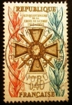 Stamps France -  Cincuentenario de la Cruz de Guerra  