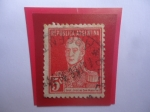 Stamps Argentina -  José Fco. de San Martín (1778-1850)-Serie:Gen. San Martín- Sello sin PUNTO al final de su Valor.-1 C