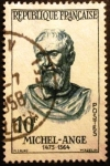 Stamps France -  Celebridades extranjeras. Miguel Ángel