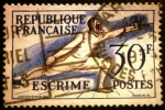 Stamps France -  Juegos Olímpicos de Helsinki 1952 (Esgrima)