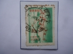 Stamps Brazil -  Campeonato Mundial de Football- Sello de 3,30 Cruzeiros, año 1959.ll 1959