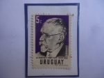 Stamps Uruguay -  Dr. Martín Casimiro Martínez (1859-1959)- Abogado y Político Uruguayo-Sello de 5 Céntimos, año 1959.