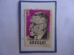 Stamps Uruguay -  Dr. Martín Casimiro Martínez (1859-1959)- Abogado y Político Uruguayo-Sello de 3 Céntimos, año 1959.