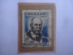 Stamps Uruguay -  Eduardo Acevedo Vásquez (1856-1948)-Centenario de su Nacimiento (1856-1956)-Hijo de Eduardo Acevedo 