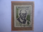 Sellos de America - Uruguay -  Eduardo Acevedo Vásquez (1856-1948)-Centenario de su Nacimiento (1856-1956)-Hijo de Eduardo Acevedo 